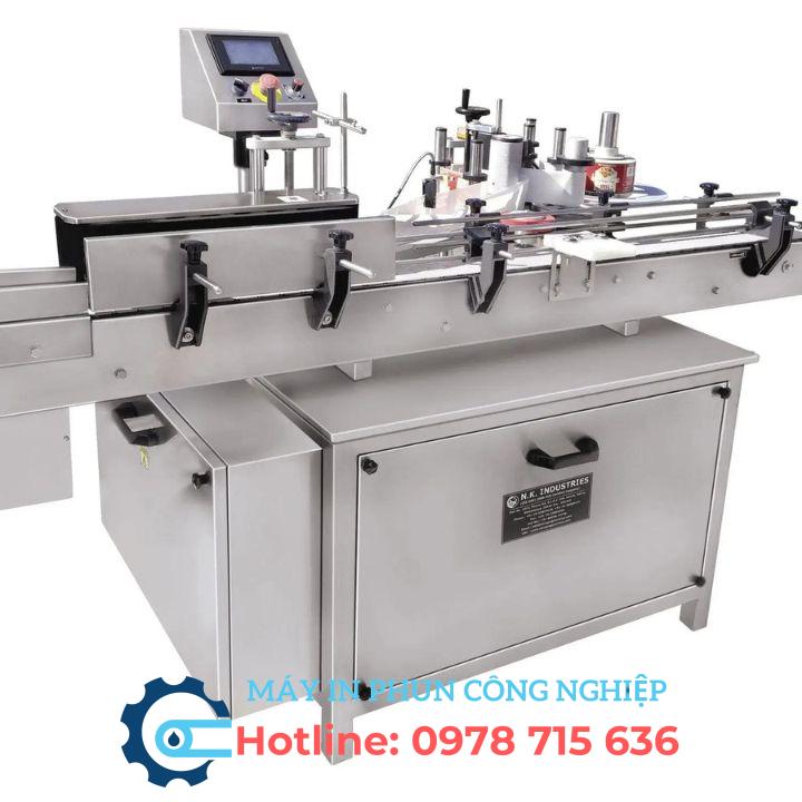 Máy dán nhãn chai lọ, hộp trụ HL-822B 4 Máy dán nhãn xoay tròn tự động