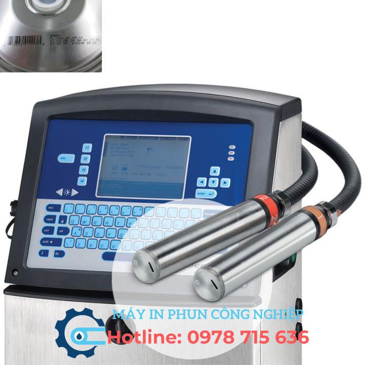 Máy in phun 2 đầu in VideoJet 1610 4 Máy in phun liên tục với 2 đầu in khác nội dung